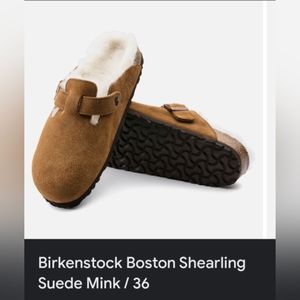 Birkenstock Boston shearling suede clog